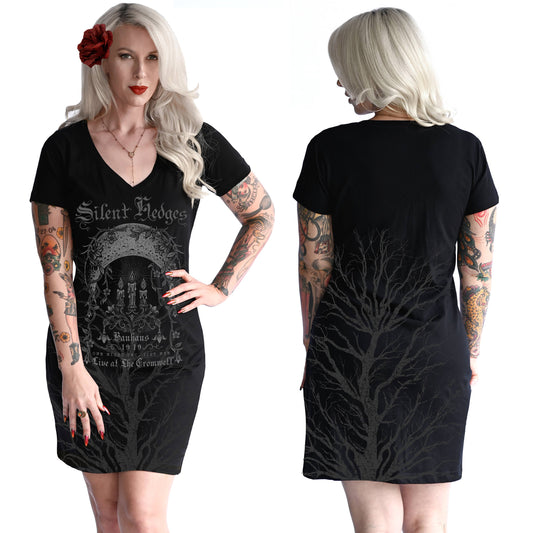SILENT HEDGES V-NECK DRESS