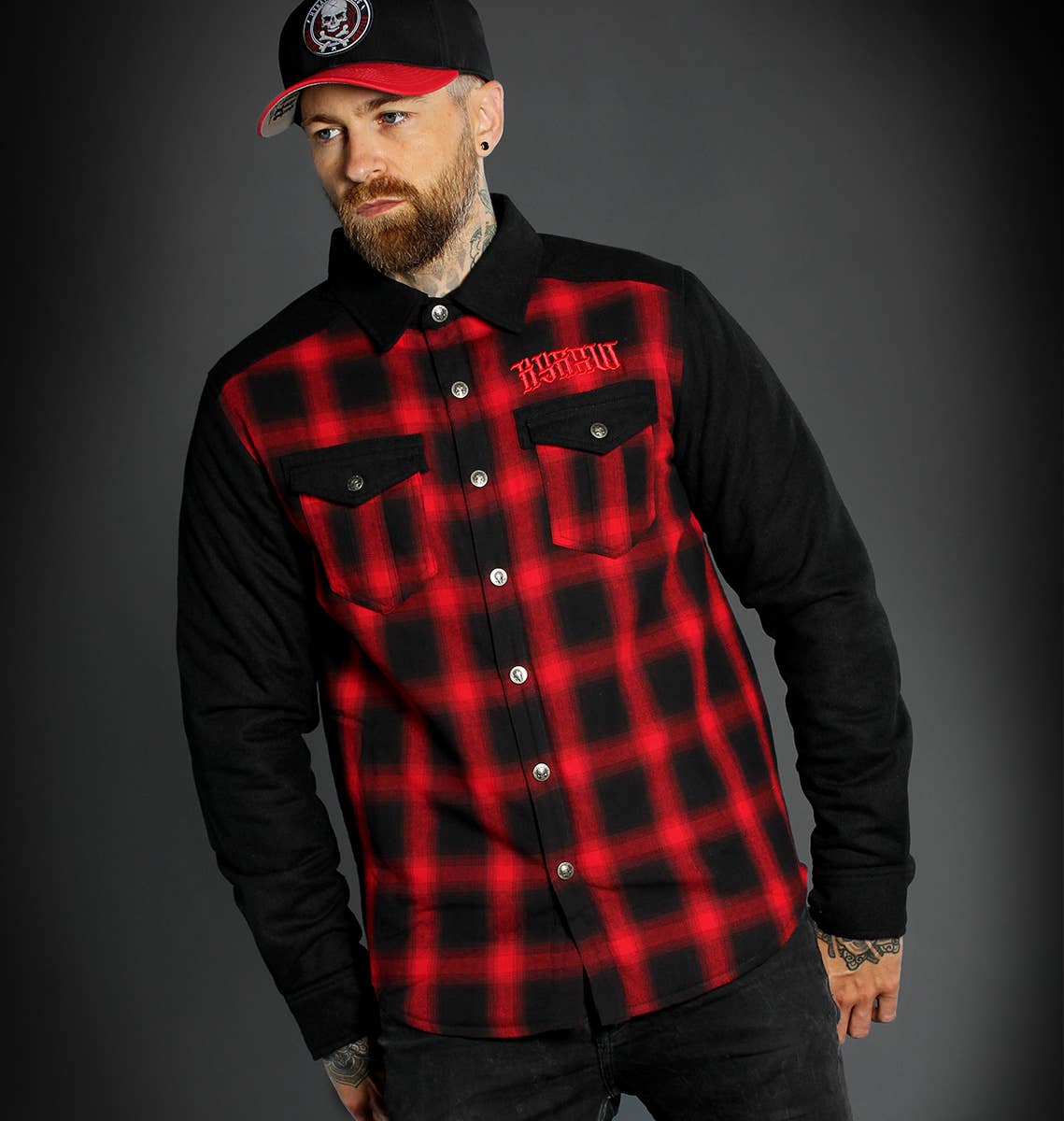 Men's red crew shirt