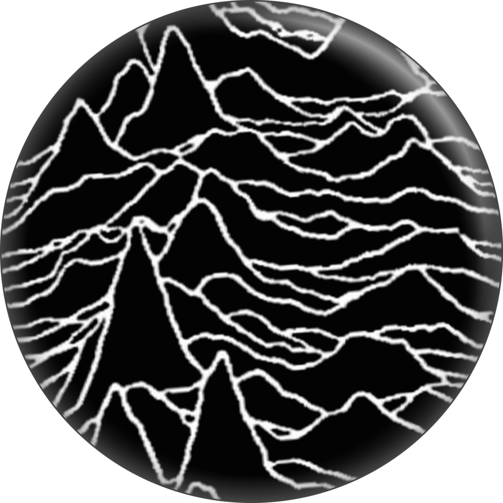 Pin-on Button - 1 Inch - Joy Division - "Unknown Pleasures"