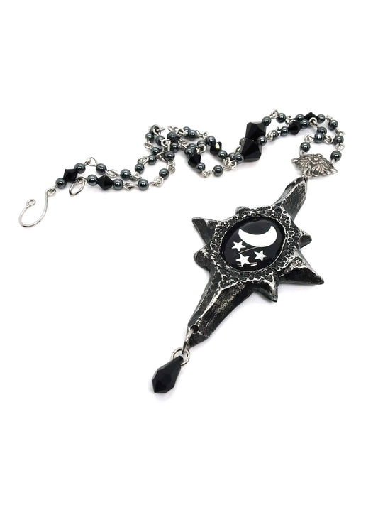 Celestial Moon and Stars Necklace