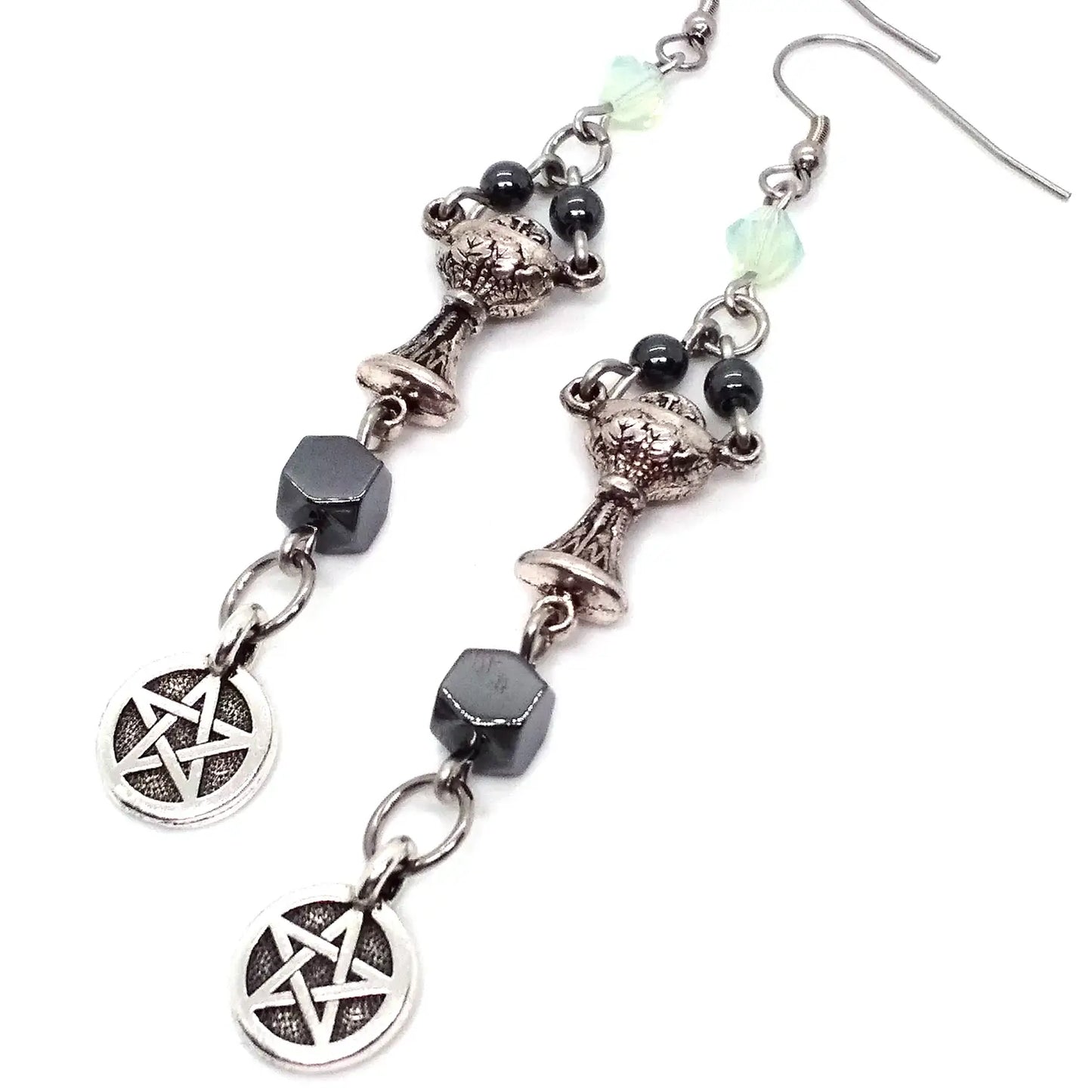 Mystic Brew: Chalice and Pentacle Earrings