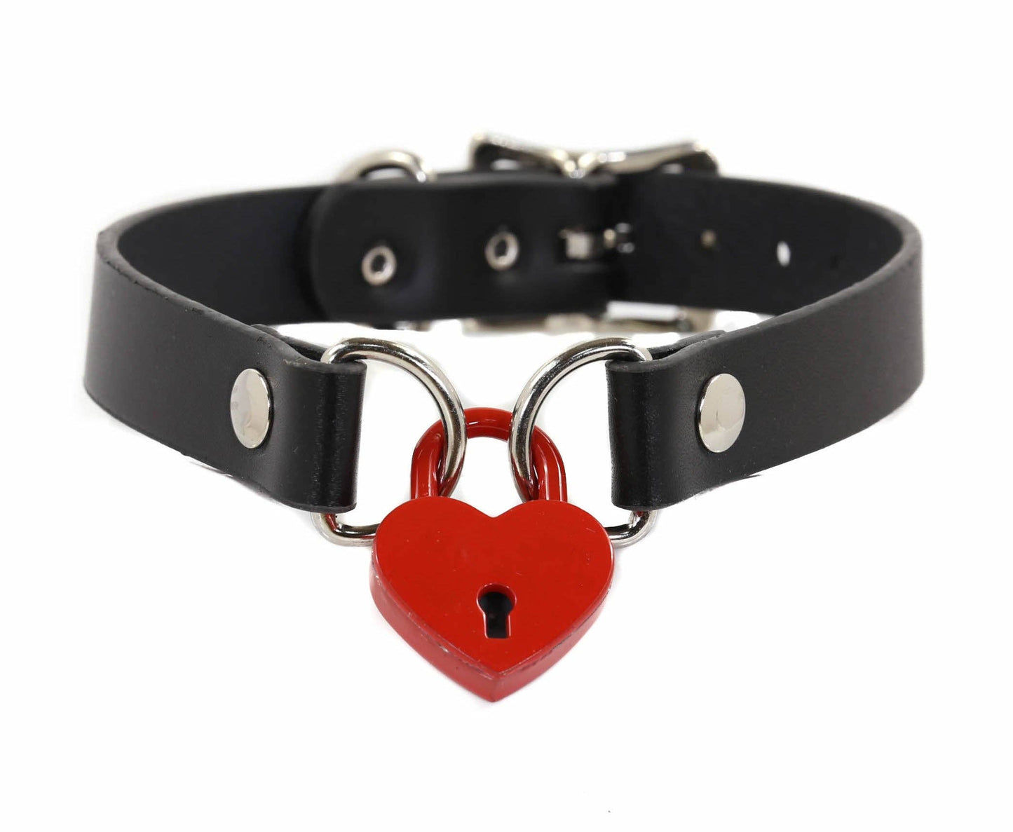 Heart Dee Ring Lock Choker