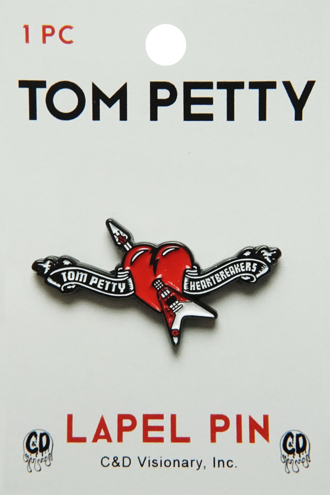 Enamel Pin - Tom Petty and the Heartbreakers Guitar Logo