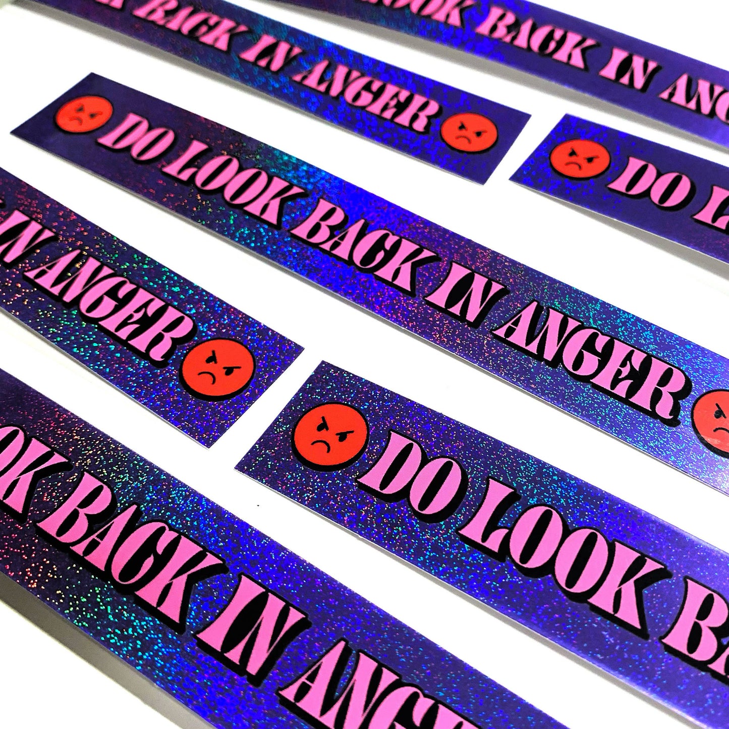 Do Look Back In Anger Holographic Glitter Sticker