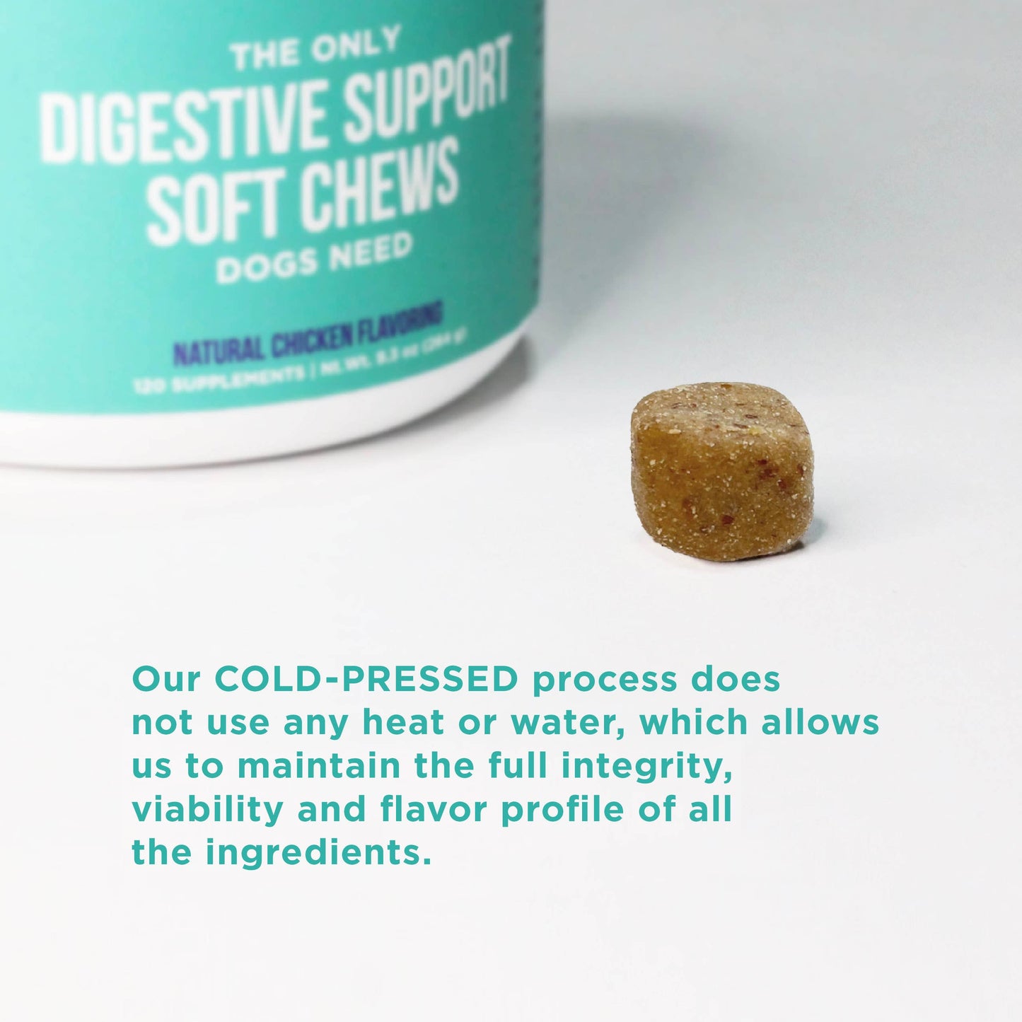 The Only Digestive Support Soft Chews Dogs Need: 120 count jar