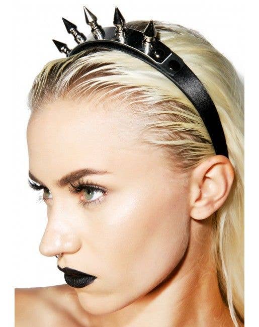 Metal Plate Spike Headband
