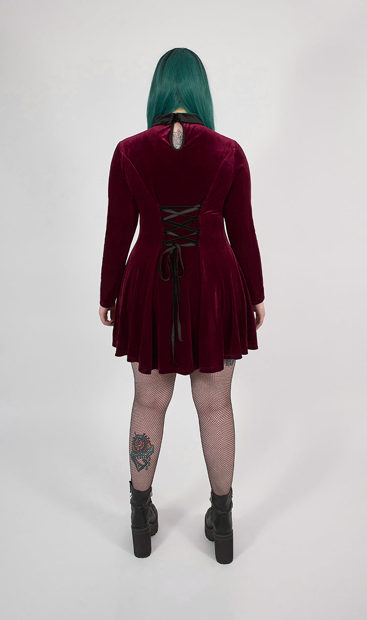 Goth Oversize Red Vines Dress