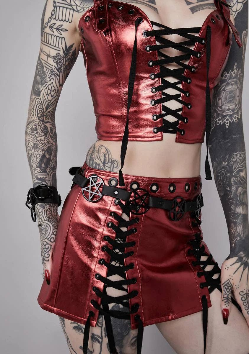 Black Large Pentagram Belt