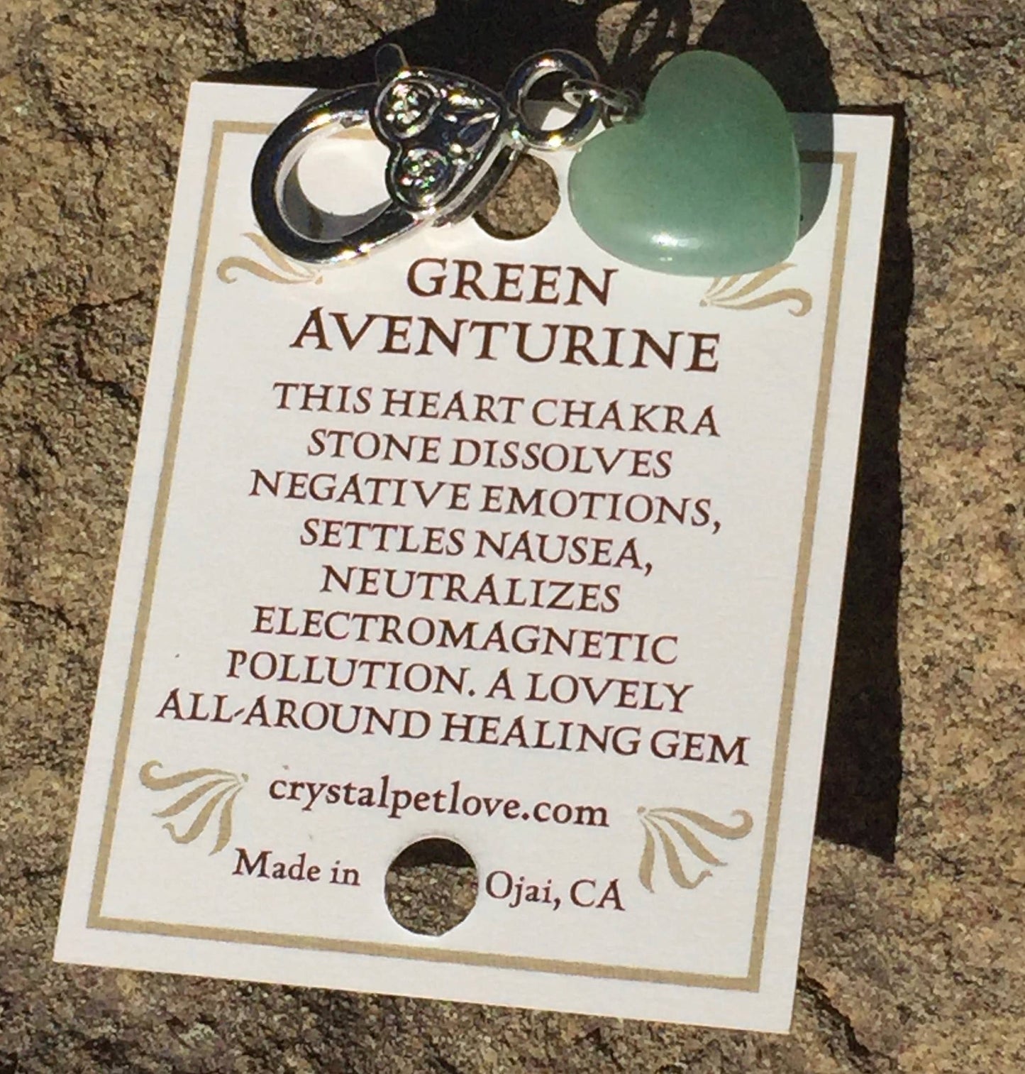 Healing Green Aventurine Healing Pet Pendant