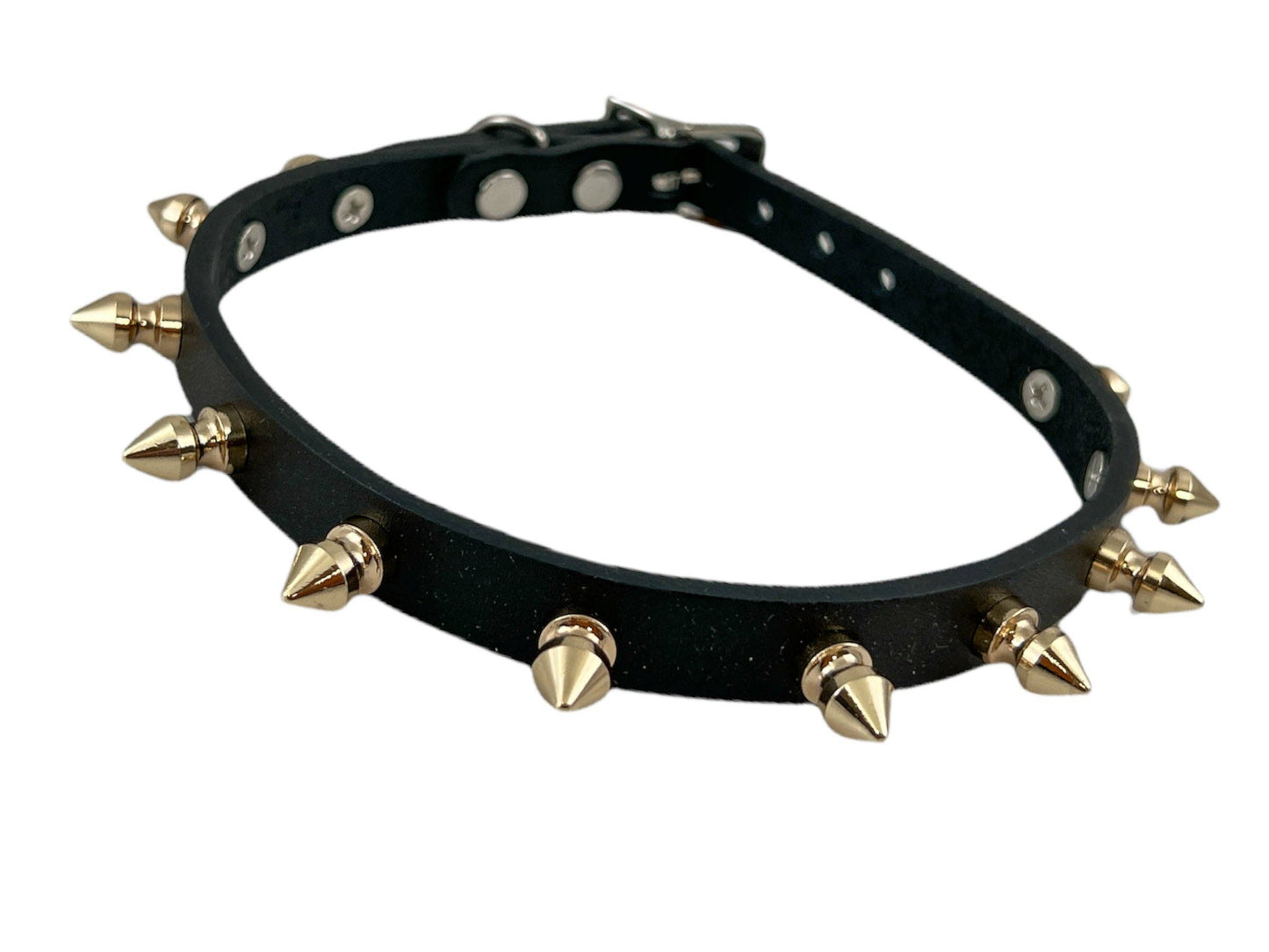 1/2" Black Leather Coker with 1/2" Spikes