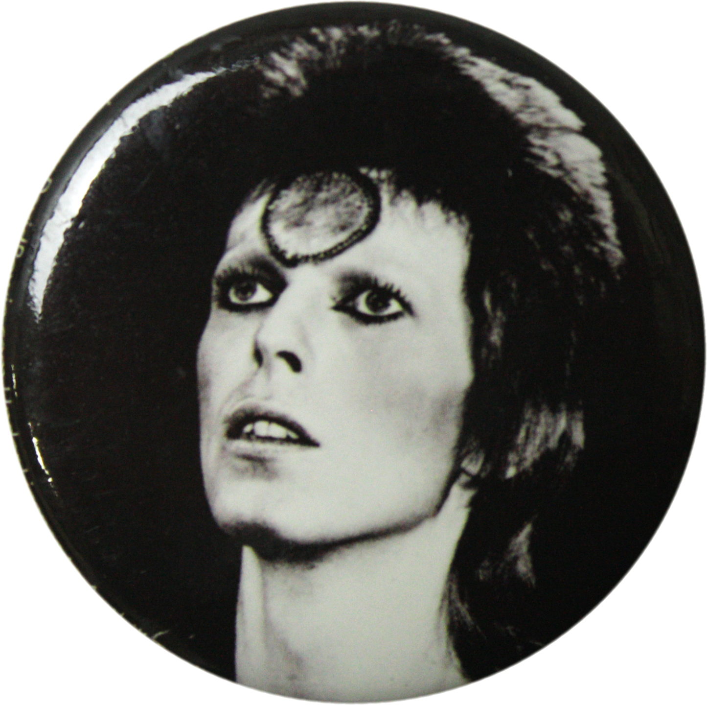 Pin-on Button - 1.25 Inch - Bowie, David - Black And White