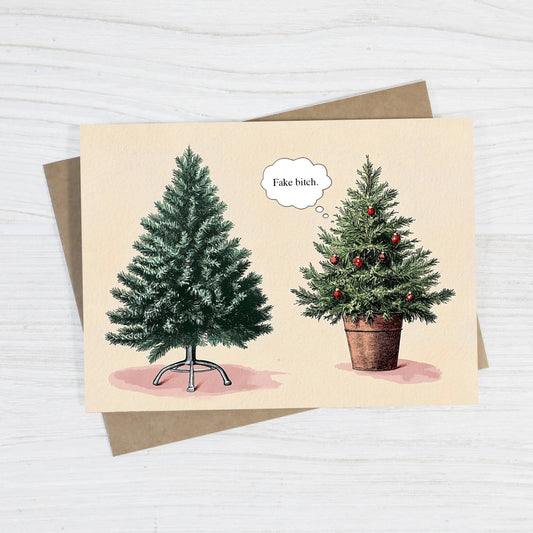 Funny Christmas Card - Fake Bitch