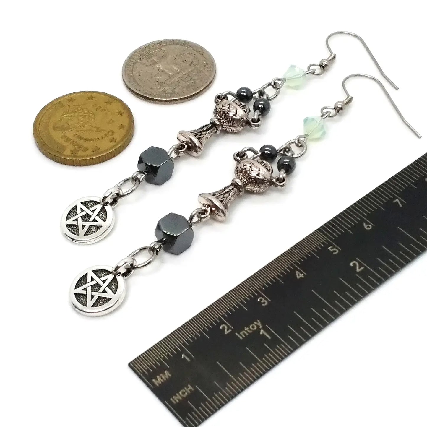 Mystic Brew: Chalice and Pentacle Earrings