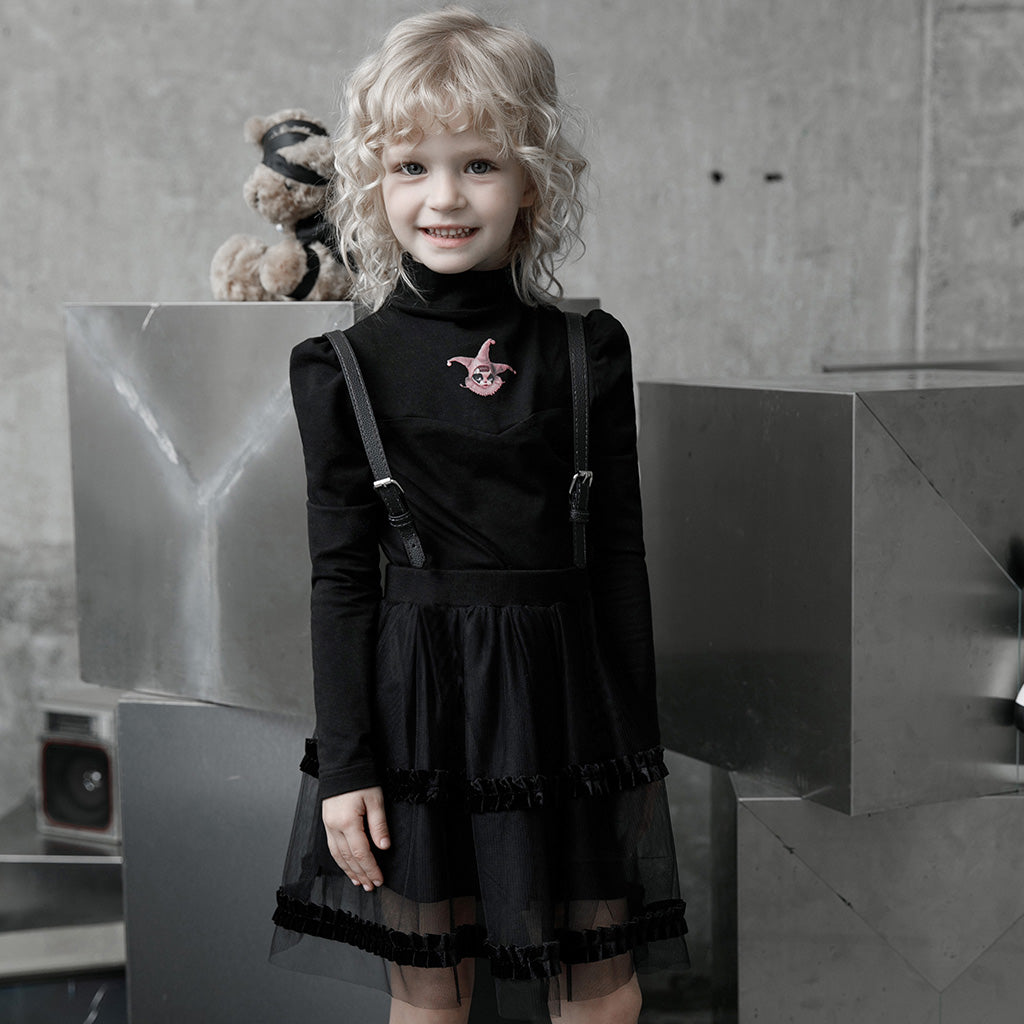 Magic Doll Children-wear strap mesh bubble skirt