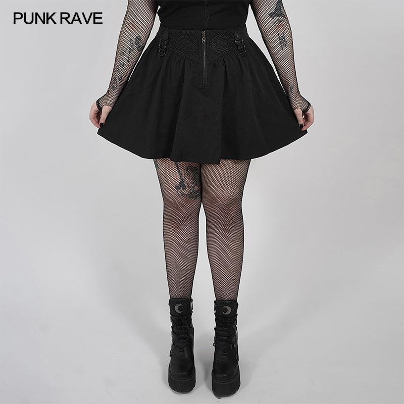 Gothic Decal Plus Size Skirt