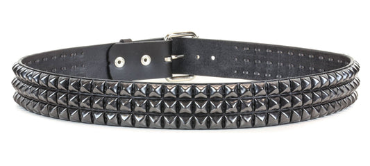 3 Row 1/2" Black Pyramid Belt