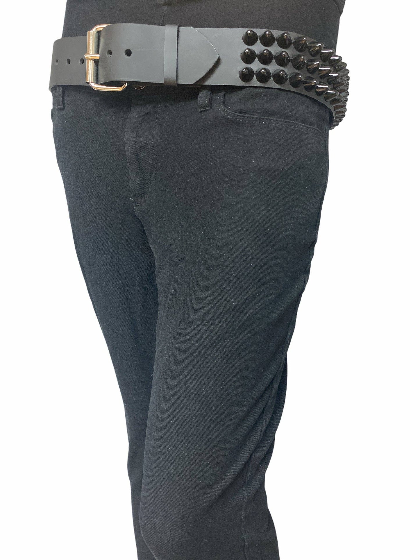 3 Row 1/2" Black Pyramid Belt