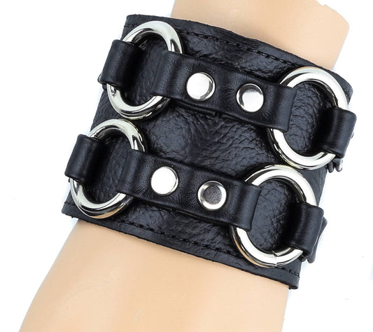 Double Rind Leather Bracelet