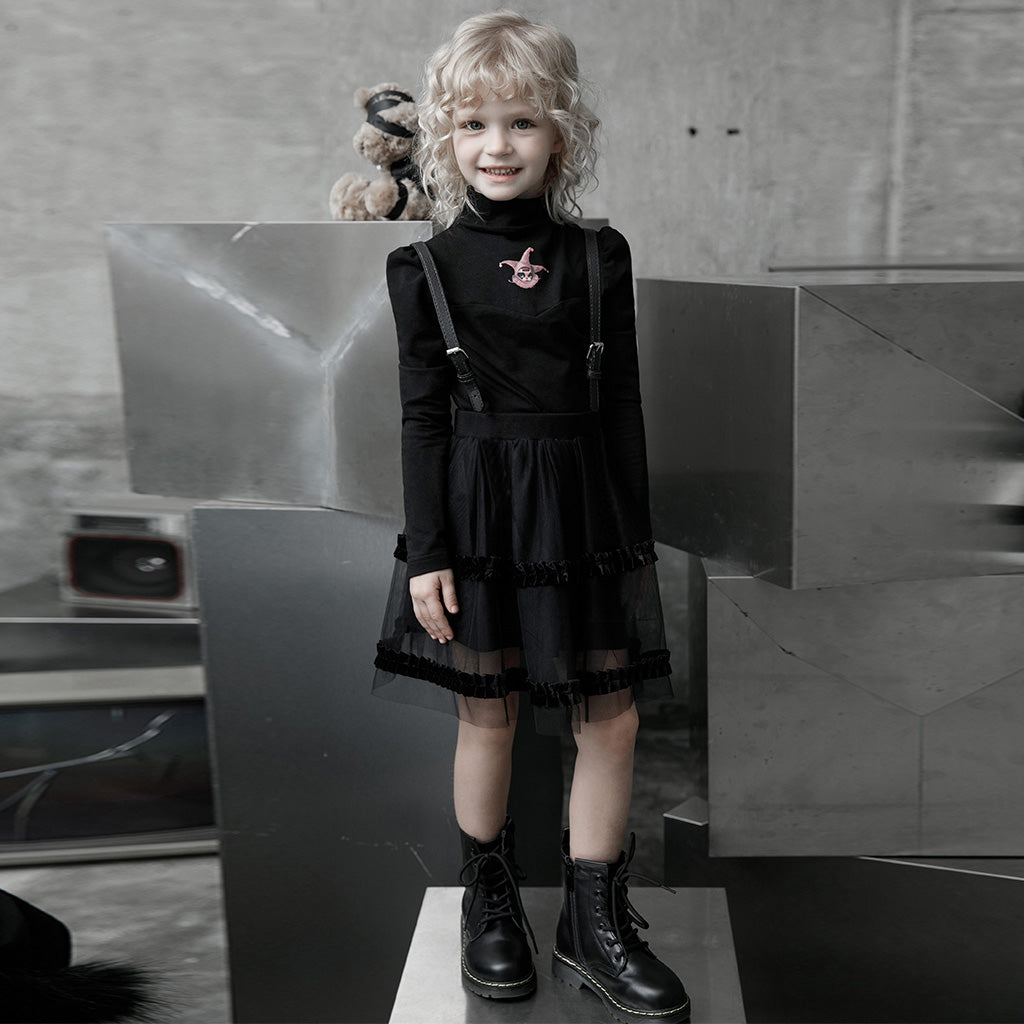 Magic Doll Children-wear strap mesh bubble skirt