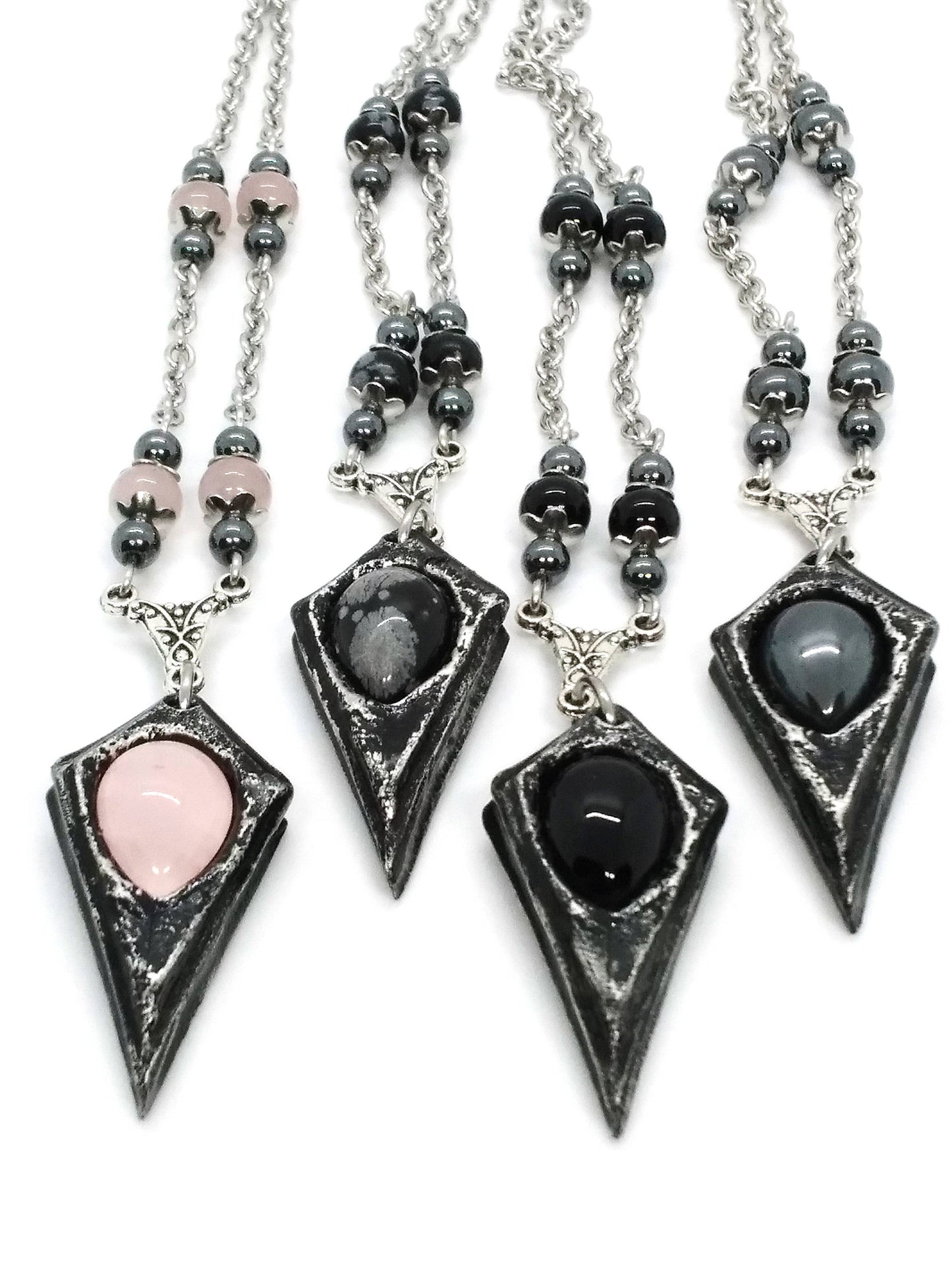 Pendulum Necklace with Stone Options