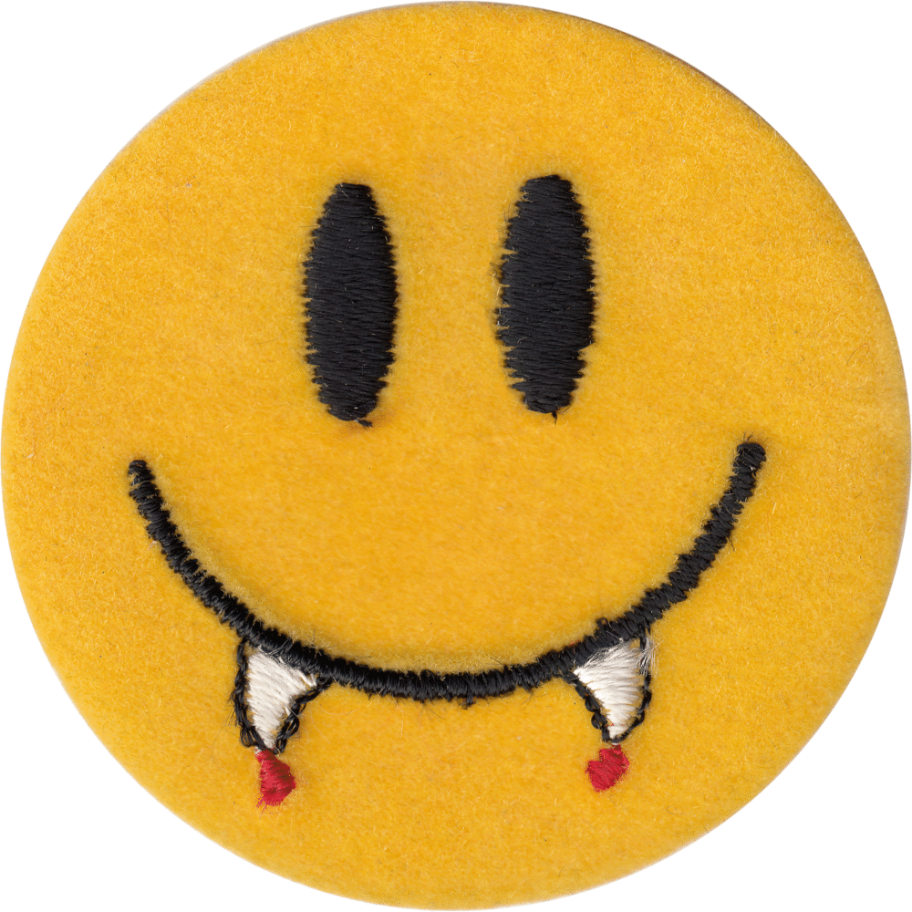 Patch - Happy Face - With Vampire Fangs