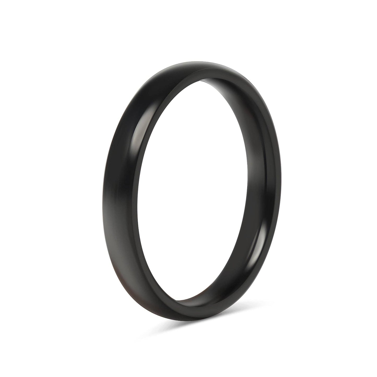 Black Stainless Steel Blank Ring