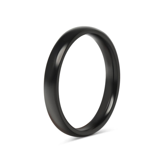 Black Stainless Steel Blank Ring