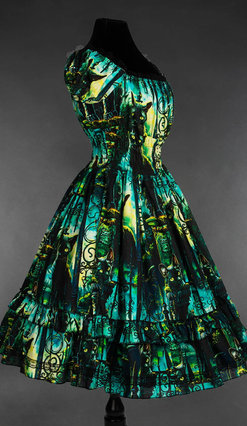 Graveyard Cats Gothabilly Dress