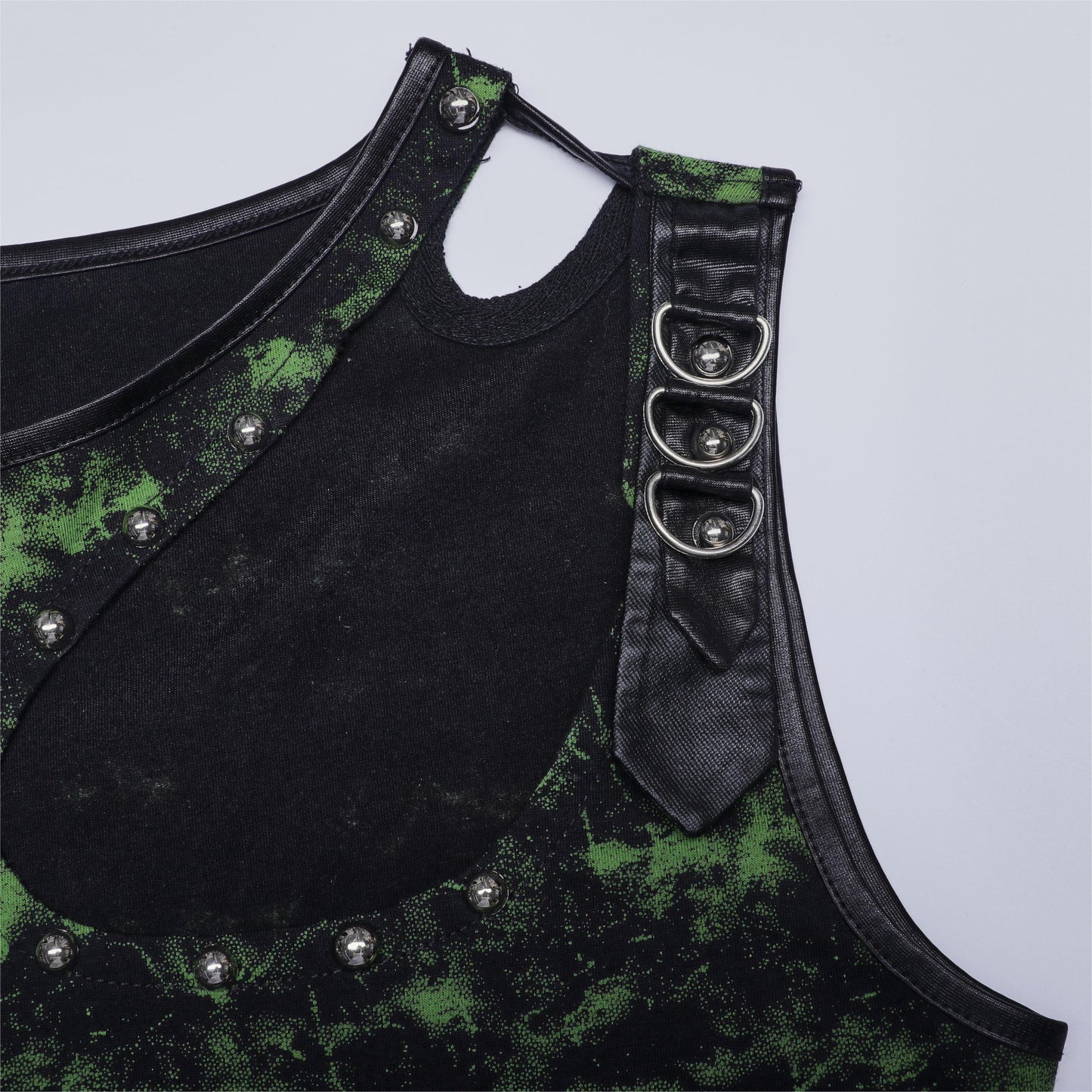 Women's Grunge Tie-dyed Cutout Tank Top