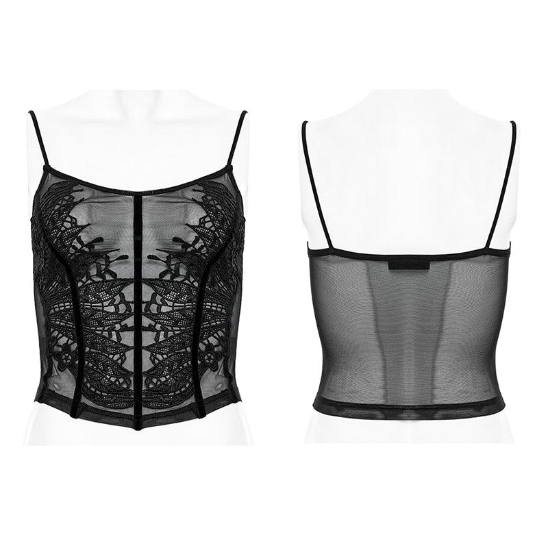 Gothic Sexy Mesh Perspective Camisole