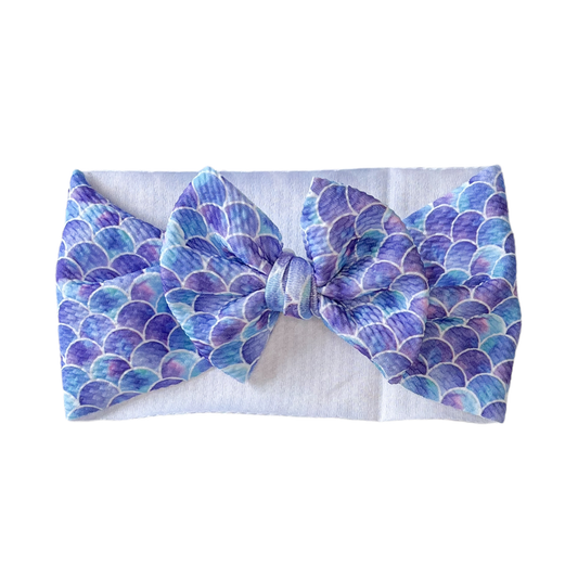 Mermaid Headwrap Baby Bow