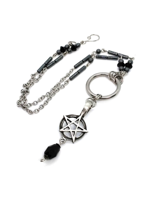 Pentacle Necklace: Black