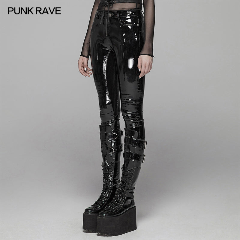 Gothic Leather Leggings