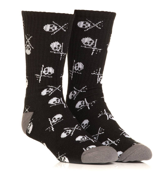 Badged Socks 7" Black or White