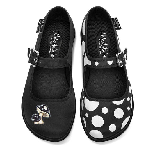 Black Moosh Women's Mary Jane Flat