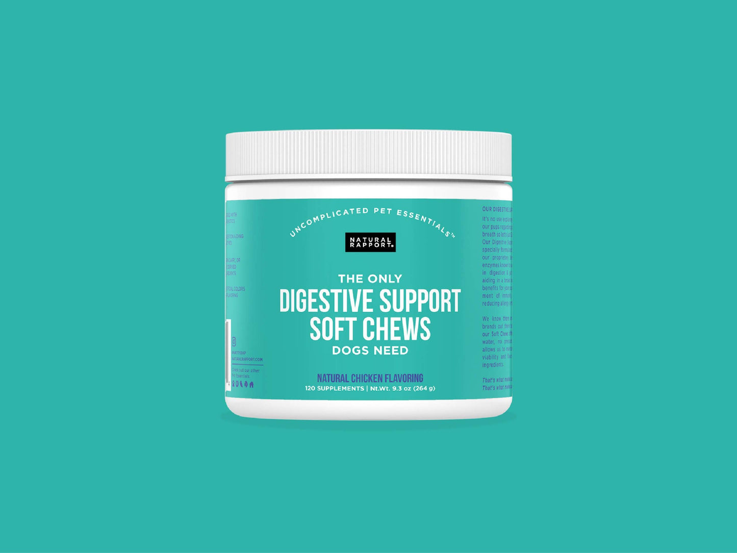 The Only Digestive Support Soft Chews Dogs Need: 120 count jar