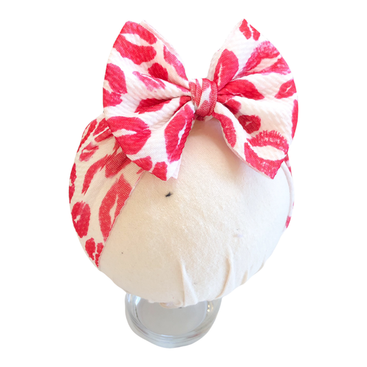 XOXO Kisses Valentines Day Headwrap Baby Bow