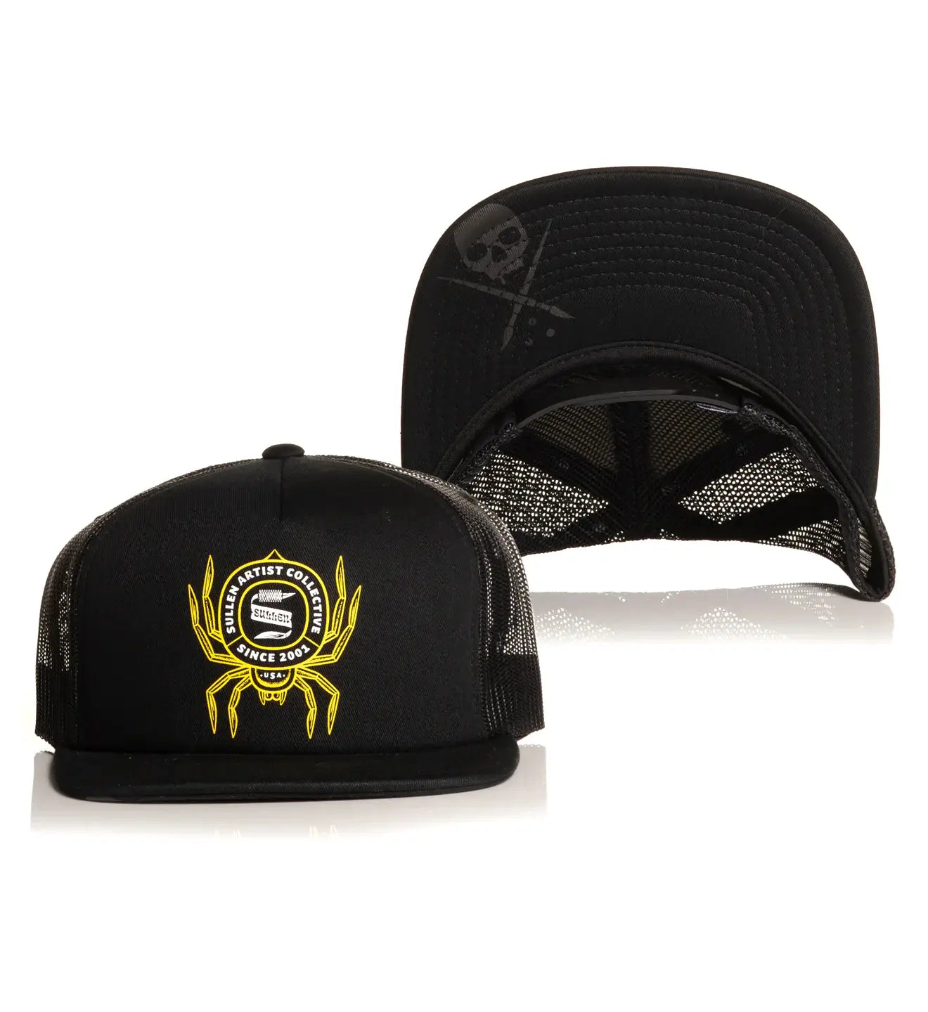 Ocho Snapback Trucker Hat: Black