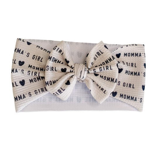 Mama's Girl Headwrap Baby Bow