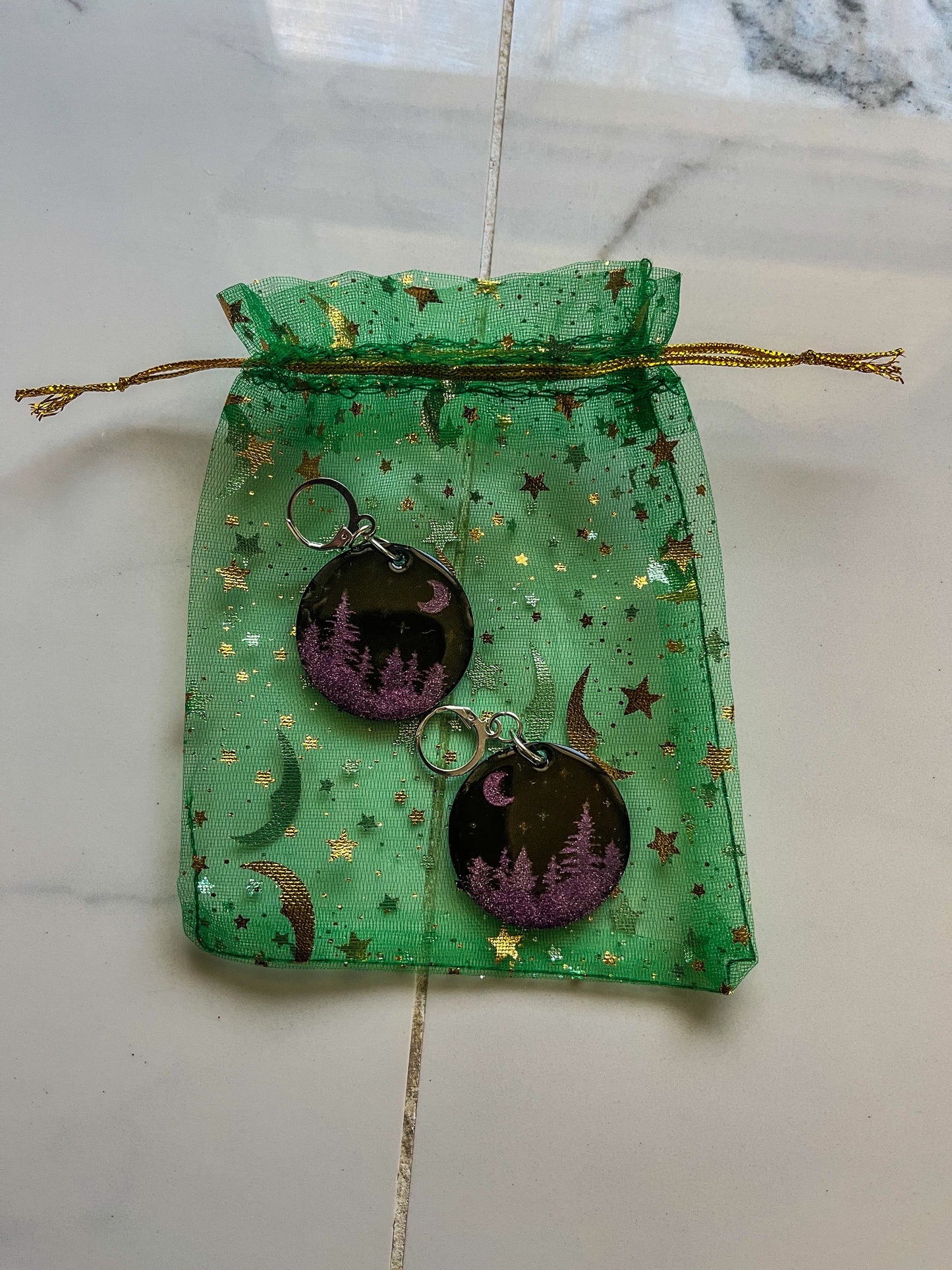 Handmade Beautiful Resin Art Earrings