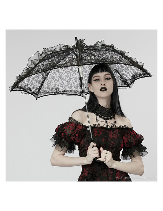 Gothic Light Lace Umbrella